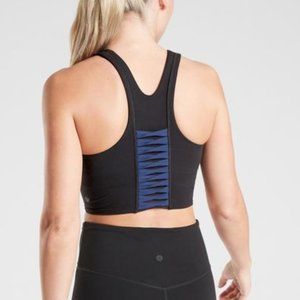 NWT Athleta Black Twist Conscious Crop Sports Bra